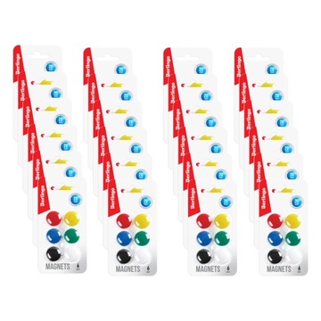 Berlingo magnesy do tablic, 6 szt, 20mm, 24 op