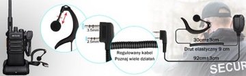 Retevis RT86 Walkie Talkie Long Distance ze Słuchawkami, 2600mAh Radio