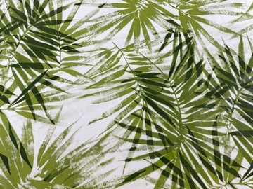 CERATA NA STÓŁ OBRUS NA TKANINIE TARAS NA METRY MONSTERA BOHO ZIELONY 140