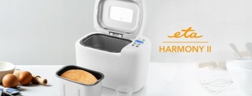 Хлебопечка на закваске ETA Harmony II для джемов, белая, 12 программ