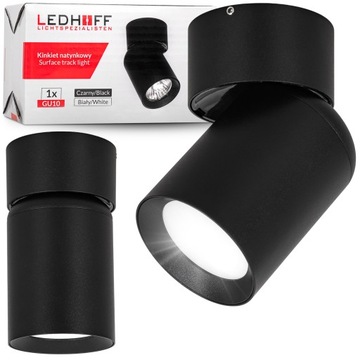 Lampa Sufitowa kinkiet ścienny SPOT oprawa halogenowa GU10 Czarna ruchoma