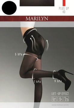 Rajstopy Wyszczuplające Modelujące Relaksujące Marilyn Plus Up 40 DEN 5-XL