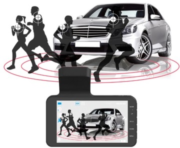 АВТОМОБИЛЬНАЯ КАМЕРА ПЕРЕДНЯЯ И ЗАДНЯЯ АВТОМОБИЛЬНАЯ РЕГИСТРАТОР FULL HD ПОЛЬСКОЕ МЕНЮ