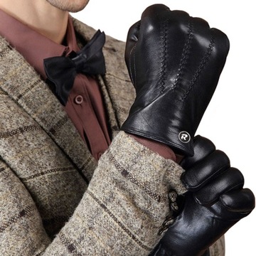 ПЕРЧАТКИ МУЖСКИЕ КОЖАНЫЕ TOUCH ИЗ УТЕПЛЕННОЙ ТЕЛЯЧЬЕЙ КОЖИ, МЕДВЕДЬ, размер. XXL