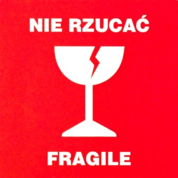 100 sztuk etykiety fragile nie rzucać nalepka
