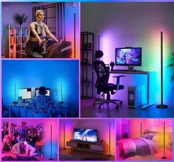 УГЛОВОЙ НАПОЛЬНЫЙ СВЕТИЛЬНИК LED RGB С ДИСТАНЦИОННЫМ УПРАВЛЕНИЕМ ПРИМЕНЕНИЕМ 165 СМ