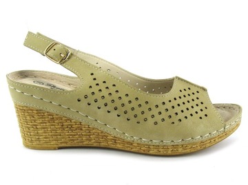 ЖЕНСКИЕ САНДАЛИИ НА ТЕЛЕЖКЕ 622 CAMEL 36