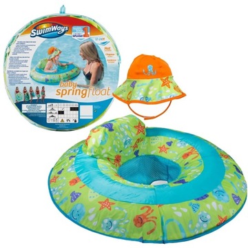 SWIMWAYS CZEPEK + KOŁO MAJTKI SIEDZISKO PŁYWAK PONTON DO NAUKI PŁYWANIA 1+