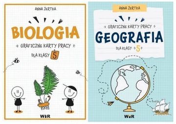 BIOLOGIA + GEOGRAFIA graficzne karty pracy KLASA 5
