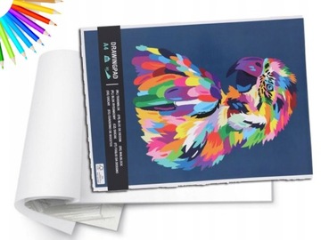 BLOK RYSUNKOWY BIAŁY A4 80K - PAPIER BEZDRZEWNY pa