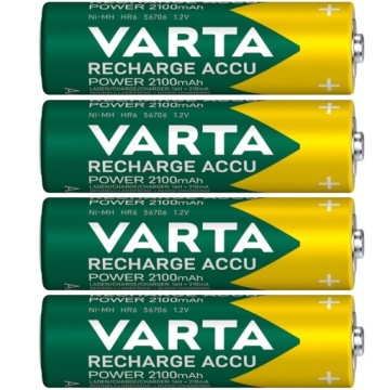 4x БАТАРЕИ VARTA R6 AA 2100 мАч R2U