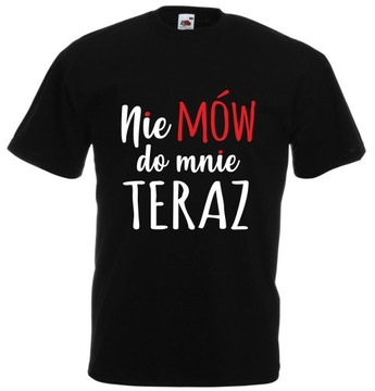Koszulka na prezent ZABAWNE TEKSTY KM32 Black S