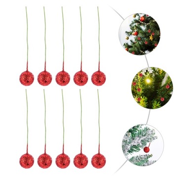 KULKI XMAS DEKORACJE JAGODY ŚWIĄTECZNE JEDWAB