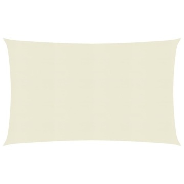 Żagiel przeciwsłoneczny, 160 g/m², kremowy, 2,5x5 m, HDPE