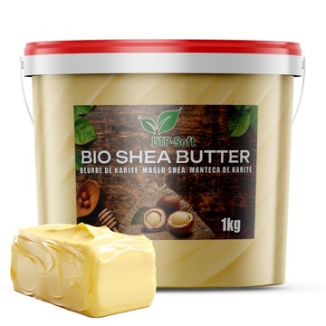 MASŁO SHEA NIERAFINOWANE 1kg NATURALNE CZYSTE Wiaderko 1 kg