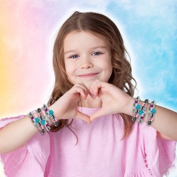 KORALIKI ZESTAW DO TWORZENIA BRANSOLETEK BIŻUTERII ZAWIESZKI DLA DZIECI