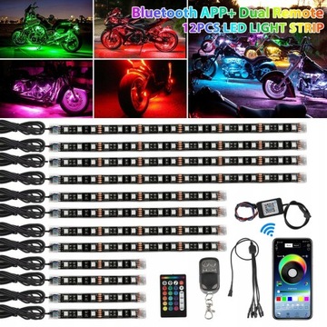 12 ШТУК RGB BLUETOOTH МОТОЦИКЛ ЛЕНТЫ СВЕТОДИОД AKCENT G 