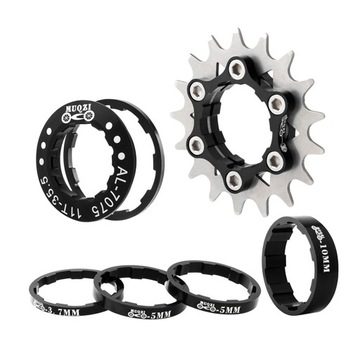 Lekki, jednobiegowy adapter rowerowy Fixie do roweru kasetowego z zębatką 17T, bębenek, czarny