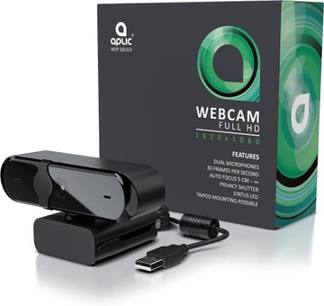 Веб-камера FullHD 1080p, микрофон Aplic WD