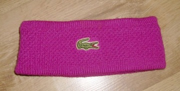 LACOSTE wełniana opaska na głowę ciepła bdb