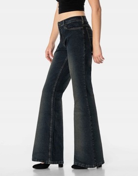 Szerokie Spodnie Damskie Dzwony Dziewczęce Dżinsy BIG WIND JEANS 242 W27/32