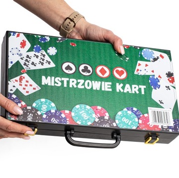 POKER ZESTAW DO GRY W POKERA TEXAS 300 SZT ŻETONÓW WALIZKA KARTY