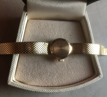 OMEGA złoty zegarek złoto 585 bransoletka kruk