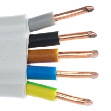 Kabel przewód instalacyjny 5x2,5 mm YDYp 15m.
