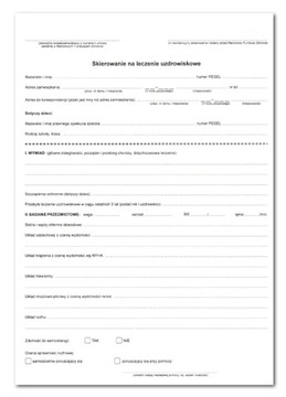 Skierowanie na leczenie uzrowiskowe NFZ-10