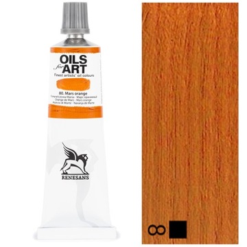 Farba Olejna OILS FOR ART artystyczne Renesans 60ml 80 POMARAŃCZOWY MARSA