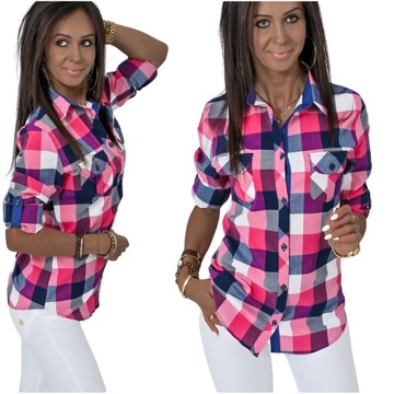 WIOSENNA CASUALOWA KOSZULA W KRATĘ NESSI! WZ.3 XXL