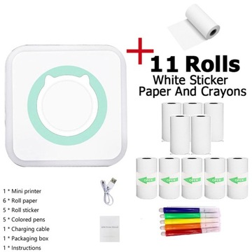 Mini Photo Printer, Wireless Thermal Printer, For Photos Receipts Notes