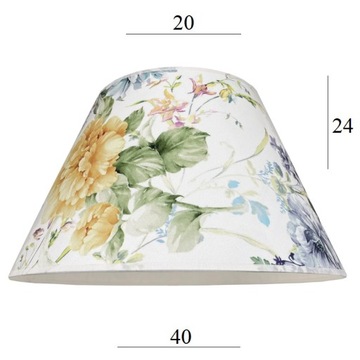 Abażur do lampy 6S 20/40/24 WIOSNA abażur w kwiaty abażur z weluru