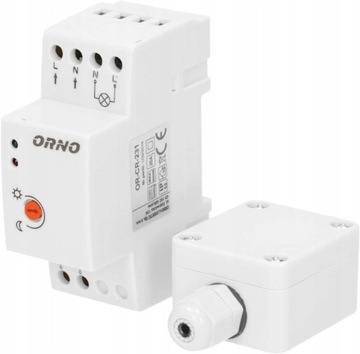 ORNO CZUJNIK ZMIERZCHU NA SZYNĘ Z SONDĄ OR-CR-231
