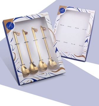 Набор рождественских ложек и вилок из 4 предметов, посуда из нержавеющей стали для рождественской елки с изображением лося