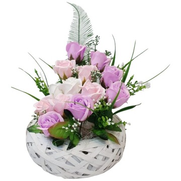 Букет мыльных цветов, розы, цветочная коробка, ПОДАРОК ​​на РАЗНЫЕ СЛУЧАИ, День матери