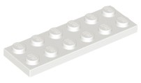 LEGO biała płytka 3795 2x6 4121741 10szt