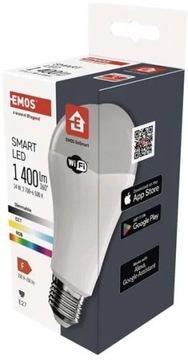 EMOS Inteligentna żarówka LED GoSmart A65 E27 14 W (94 W) 1 400 lm RGB z mo