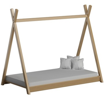 TIPI Namiot Łóżko 160x80 Klasyczne Drewniane SOSNA