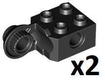 LEGO 48171 Technic Brick 2x2 Czarny 2 szt. N