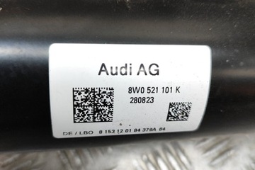 AUDI A4 RS4 AVANT B9 KARBOLOVÁ KLIKOVÉ HŘÍDELE POHON 8W0521101K 3.0 BENZÍN 331KW 20