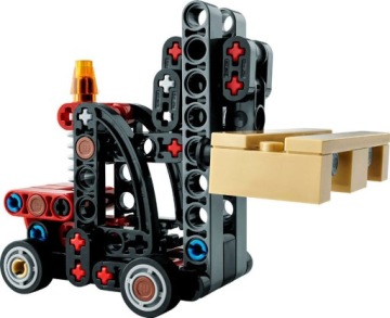 Оригинальный вилочный погрузчик Technic LEGO 30655 с поддоном