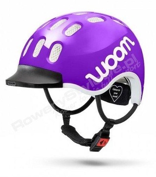 Dziecięcy kask rowerowy Woom / fioletowy XS