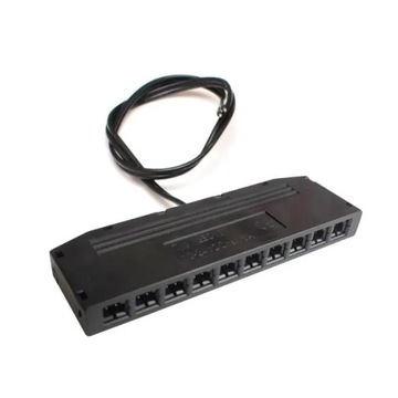 Rozdzielacz do LED mini amp jstm 10 pkt. czarny