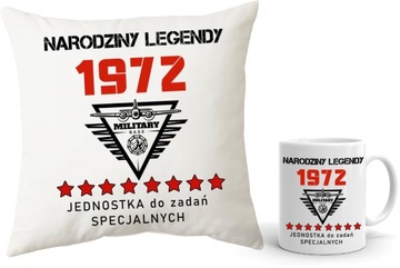 Poduszka + kubek prezent na 50-te URODZINY 50 LAT