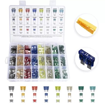 272pcs Car Blade Fuses Assortment Kit - Standard Mini Low Profile ~7103