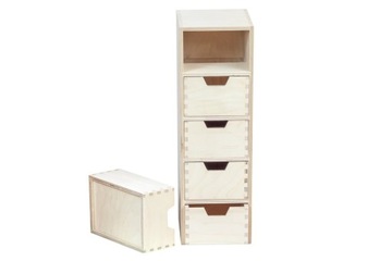 Комод с 5 ящиками, вертикальным органайзером для стола и столешницей.