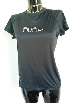 NIKE fit dry czarny sportowy top bluzka RUN S M 36