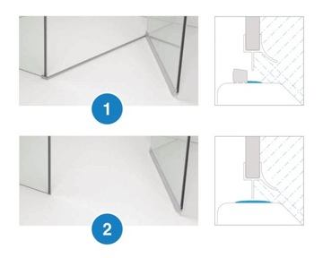 Nes 8 Black DWD II Душевая дверь 130 см сатин