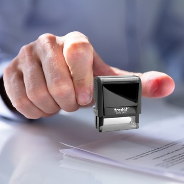 TRODAT STAMP 4911 ДЛЯ 4-СТРООЧНОГО ДИЗАЙНА КОРПОРАТИВНОГО ЛИЧНОГО ОФИСА + ЛАСТИК